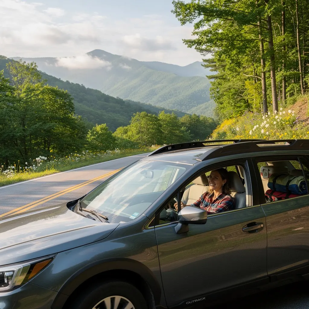 Карта путешествия с отмеченными маршрутами и интересными местами для остановок в дороге.