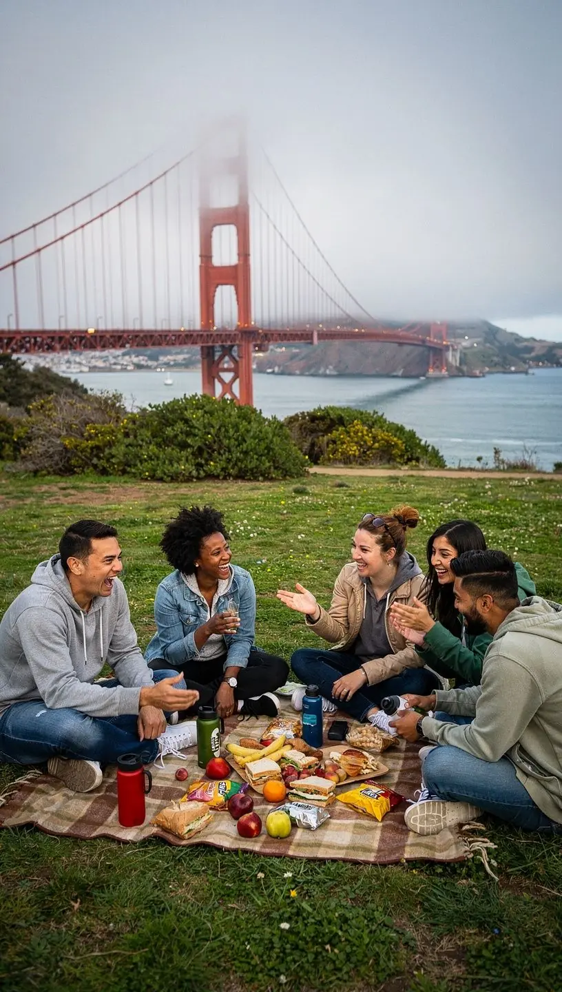 Автомобиль, стоящий на обочине дороги с красивым закатом на горизонте.