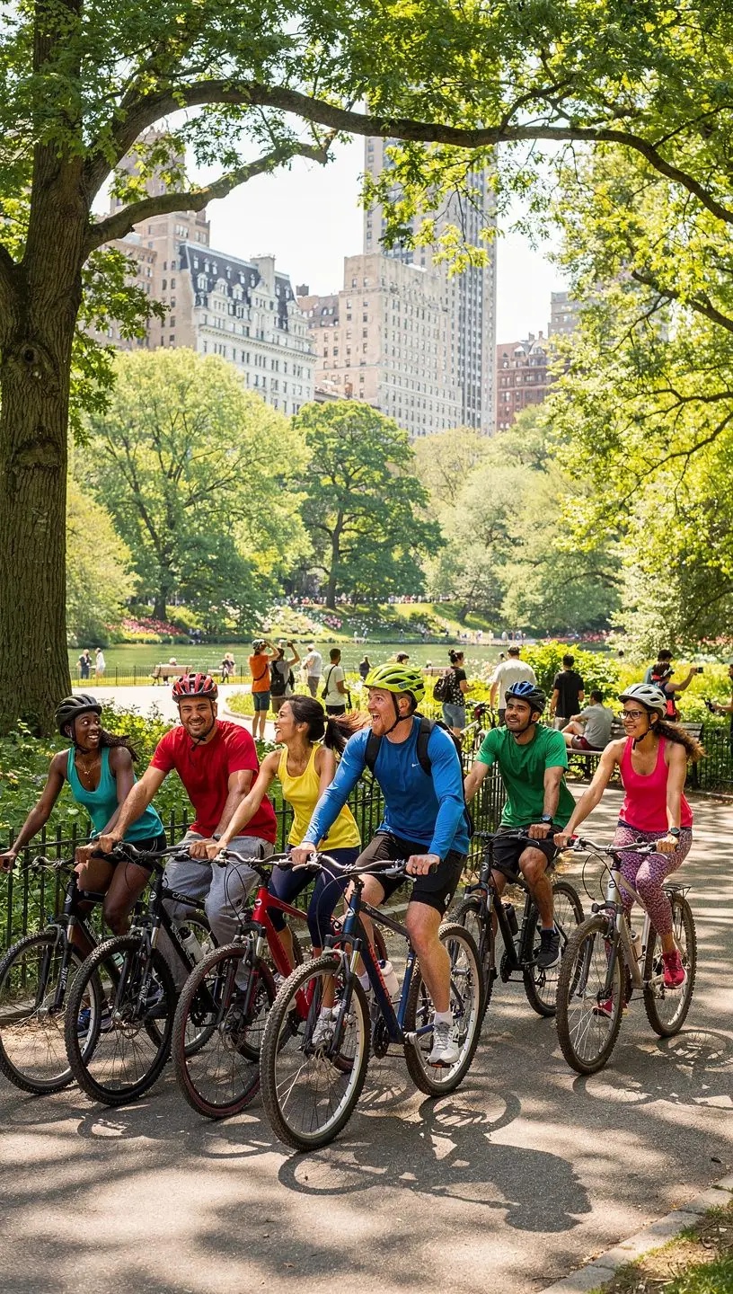 Карта США с отмеченными маршрутами для путешествий по стране.